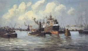 Hafen Von Hamburg by Alfred Serenius Jensen