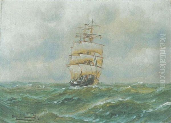 Vollschiff In Rauer See - view 1