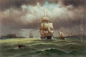 Sejlskibe Ud For Kronborg