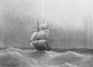 Dreimaster Auf See by Alfred Serenius Jensen