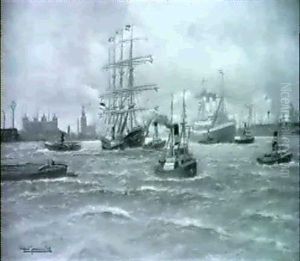Hafenszene by Alfred Serenius Jensen