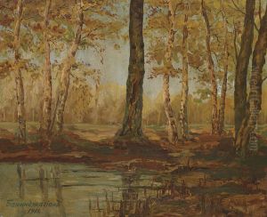 View Through Trees To A Clearing Beyond by Georgii Bashindzhagian