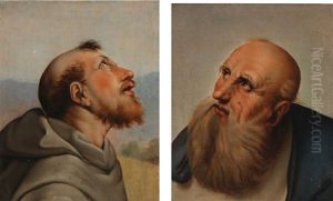 Two Portraits Of St. Jerome And St. Francis (after Raphael)