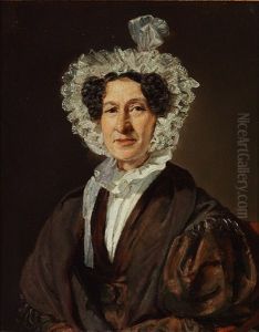 A Pair Of Portraits Of Professor N. C. L. Abrahams And His Mother Juliane Abrahams, Nee Meyer A Pair Of Portraits Of Professor N. C. L. Abrahams And His Mother Juliane Abrahams, Nee Meyer