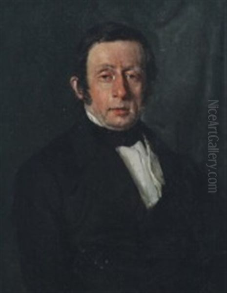 Portrait Of Professor Borgen, Headmaster At The Metropolitan School In Copenhagen - view 1