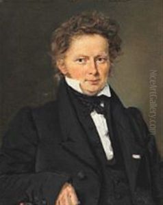 Portrait Of The Poet B. S. Ingemann (1789-1862) by Christian Albrecht Jensen
