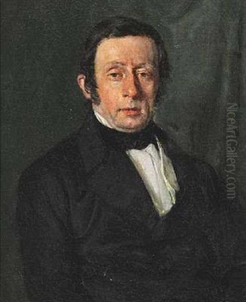 Portrait Of Professor Borgen. Headmaster At The Metropolitan School In Copenhagen - view 1