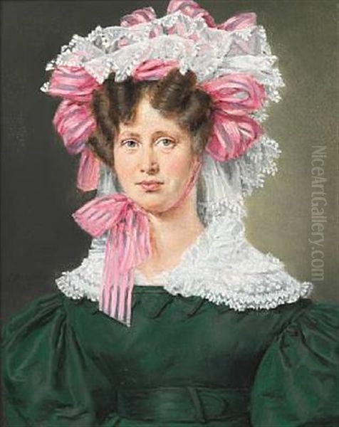 A Pair Of Portraits. Merchant, Banker Friedrich Gotschalk (1786-1869) And His Wife Marie Frederikke, Nee Kierulf (1792-1878) (pair) - view 1