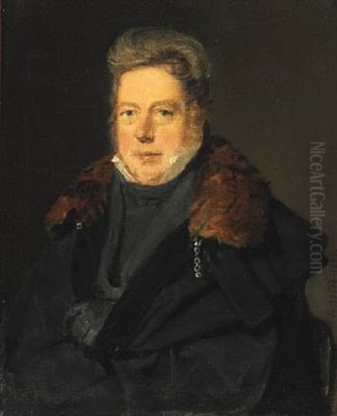 Portrait Of Archaeologist And Professor Peter Ole (oluf) Brondsted (1780-1842) by Christian Albrecht Jensen