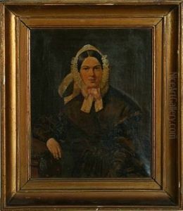 Portrait Of Hanne Thiele, Born Aagesen by Christian Albrecht Jensen