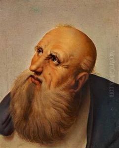 Hoveder Af Helgene (fra Madonna Di Foligno? - 2 Works After Raphael) by Christian Albrecht Jensen