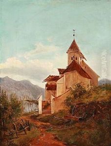 Landscape With Church In Southern Europe