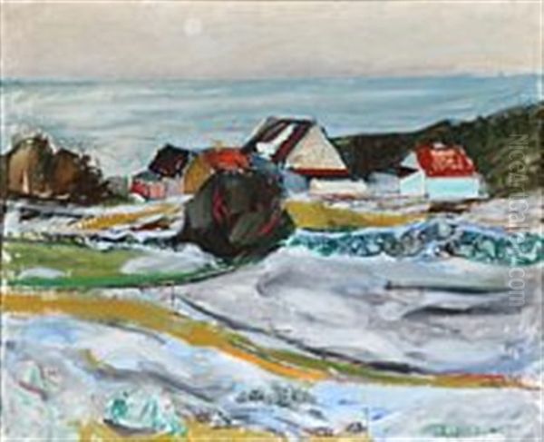 Coastal Landscape With Houses - view 1