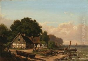 Coastal Scene At Taarbaek, Denmark by Ellen Margrethe Jensen