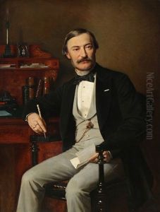 Portrait Of The Danish Civil Servant And Diplomat F. C. Bruun (1827-1887)