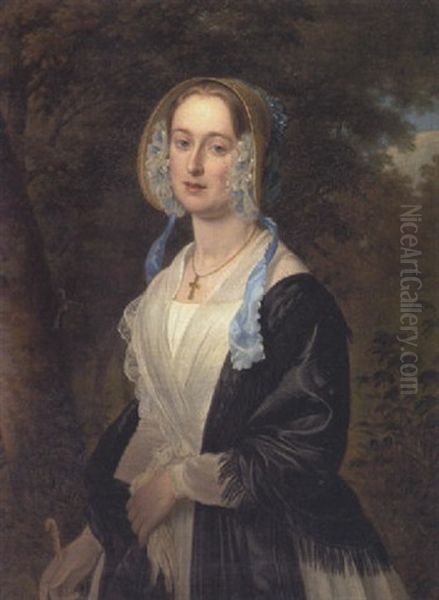 Portraet Af Agnes Drake Gift Med William Wain, Medejeren Af Skibsvaerftet Burmeister & Wain - view 1