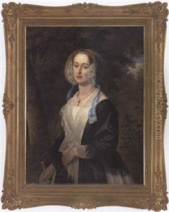Portraet Af Agnes Drake Gift Med William Wain, Medejeren Af Skibsvaerftet Burmeister & Wain