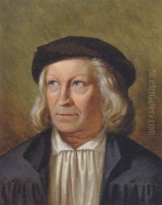 Billedhuggeren Bertel Thorvaldsen Med Bla Kappe