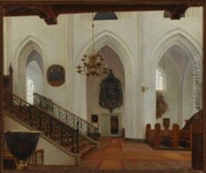 Interior Fra Sct. Knuds Kirke. Odense by Karl Jensen