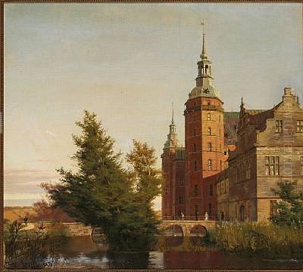 Frederiksborg Slot. Parti Fra Ved Montbroen (after Christen Kobke) - view 1