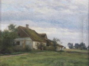Sommerlandskab Med Gard Sommerlandskab Med Gard