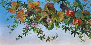 Vine, Grapes And Passionflower