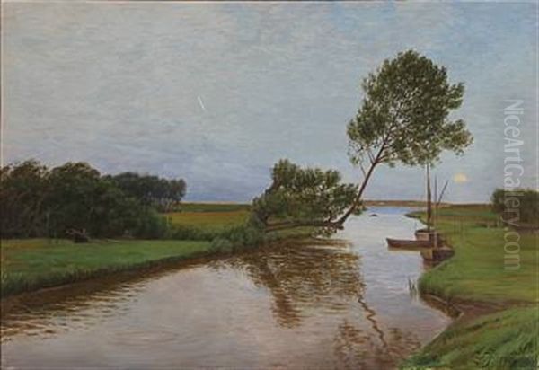 Summer Landscape At Evening - view 1