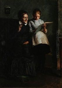 A Little Girl Reads Aloud by Peder Vilhelm Jensen-Klint