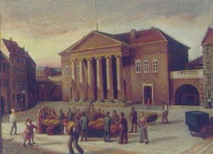 Parti Fra Gammel Torv, I Forgrunden Marked Ved Domhuset
