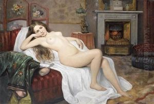 Weiblicher Akt In Einem Interieur by Sergej Simionowitsch Jergornov