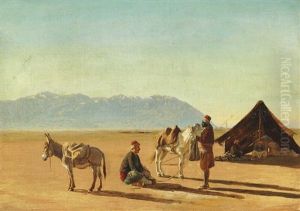 Travelers Resting On The Road To Sardes by Harald Jerichau