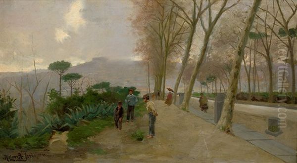 Platanenallee Bei Poggio Reale In Neapel - view 1