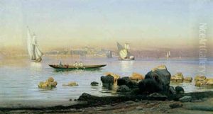 Udsigt Fra Bosporusstraedet Mod Istanbul by Harald Jerichau