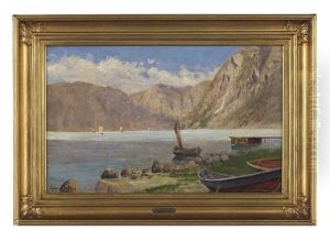 Fjord Shoreline With Sailboats