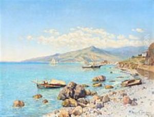 Coastal Scene From Massandra In Crimea
