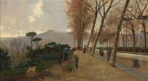 Platanalle Til Poggio Reale Ved Neapel by Holger Hvitfeldt Jerichau