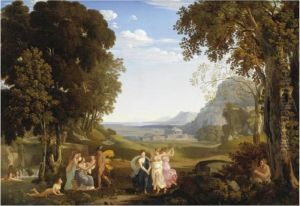 Paesaggio Istoriato Con Mercurio Che Offre Ercole Infante A Giunone