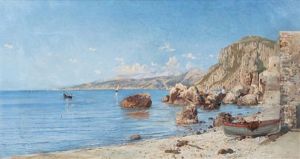 Marina Piccola On Capri by Holger Hvitfeldt Jerichau