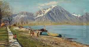 Landscape With Mountains by Holger Hvitfeldt Jerichau