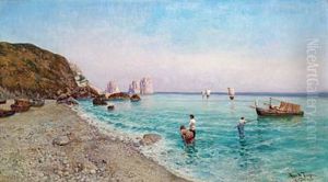 View Of Marina Picola, Capri by Holger Hvitfeldt Jerichau
