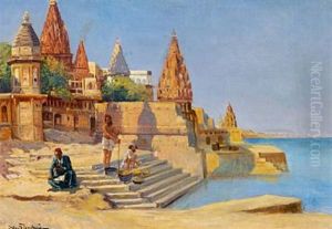 Riverside Temples In Varanasi, India