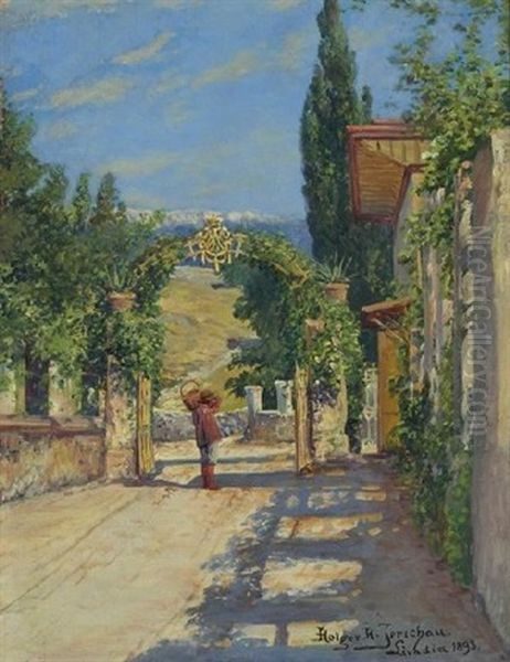 Indgansparti Til Zar Alexander Iii Og Kejserinde Maria Fjodorownas (dagmar) Sommerresidens Livadia Pa Krim - view 1
