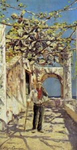 Staende Italiener I En Pergola