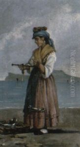 A Neapolitan Fish Seller by Holger Hvitfeldt Jerichau