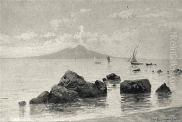 Udsigt Mod Vesuv Set Fra Capri - view 1