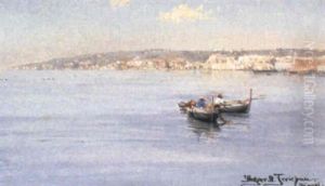 Fishermen In The Bay Of Naples by Holger Hvitfeldt Jerichau