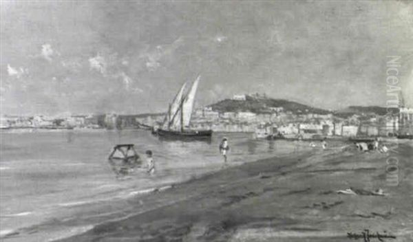 Parti Fra Stranden Ved Napoli - view 1