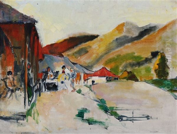Mountain Landscape With Figures - view 1