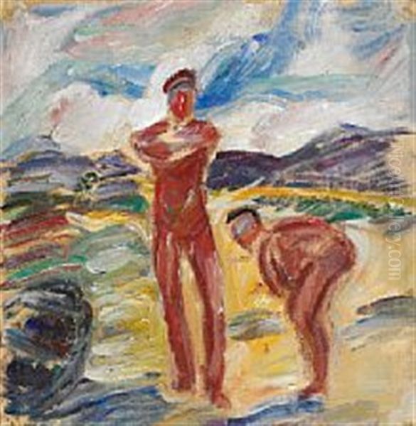 To Figurer Ved Jolle (two Figures By A Dinghy) - view 1