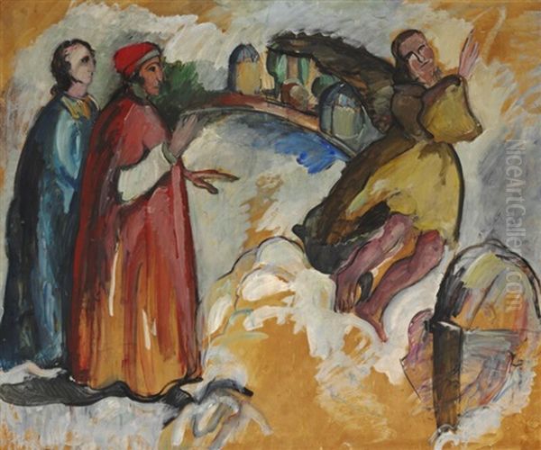 Dante Og Vergil I Underverdenen (dante Og Beatrice Fores Til Himmelen Af En Engel), 1912-13 - view 1